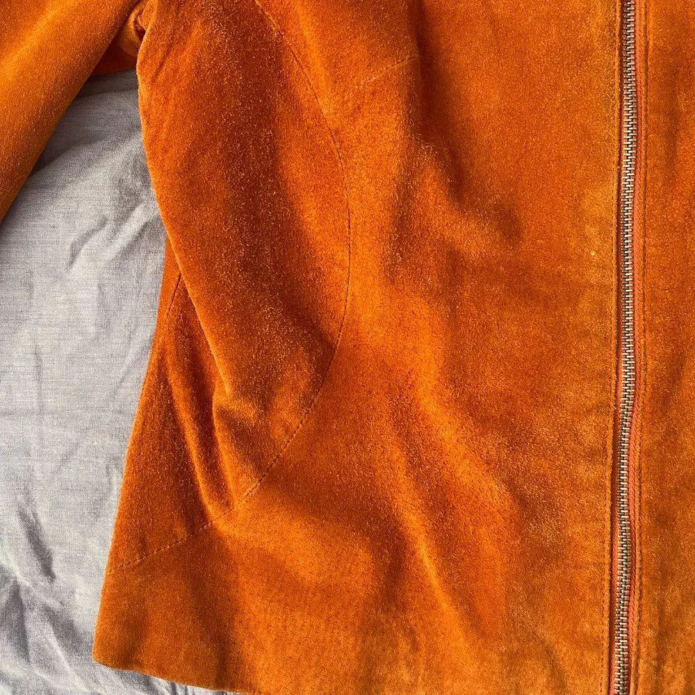 SOLD! Vintage Suede Leather Jacket - Picture 7 of 9